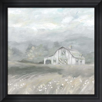 Framed Country Meadow Farmhouse Neutral Print