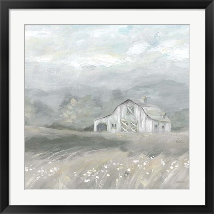 Framed Country Meadow Farmhouse Neutral Print