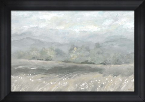 Framed Country Meadow Landscape Neutral Print