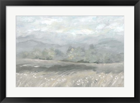 Framed Country Meadow Landscape Neutral Print