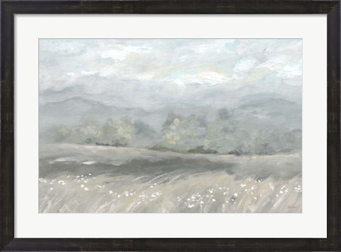 Framed Country Meadow Landscape Neutral Print