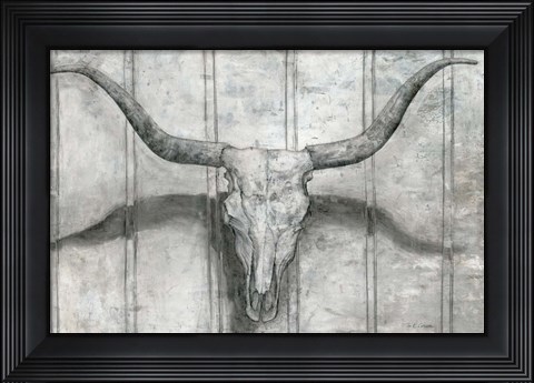 Framed Longhorn Print