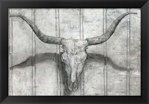 Framed Longhorn Print