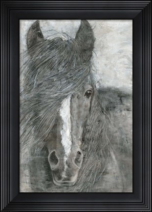Framed Horse in the Wind Print