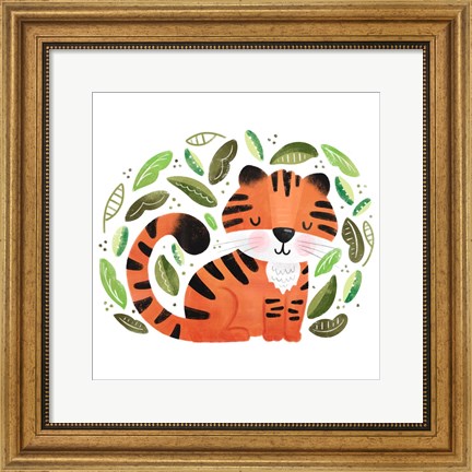 Framed Safari Cuties Tiger Print