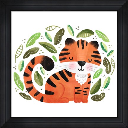 Framed Safari Cuties Tiger Print