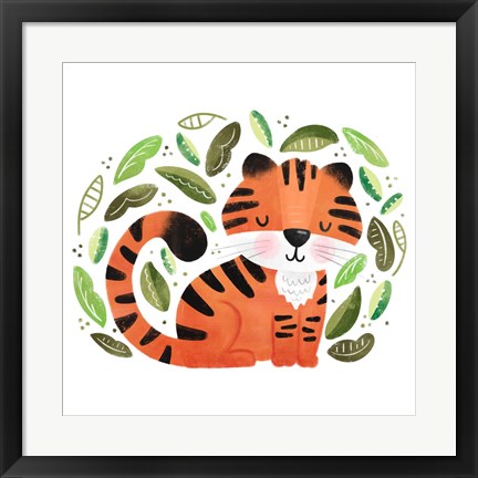 Framed Safari Cuties Tiger Print