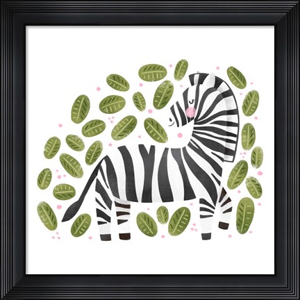 Framed Safari Cuties Zebra Print
