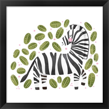 Framed Safari Cuties Zebra Print