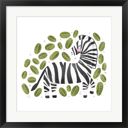 Framed Safari Cuties Zebra Print