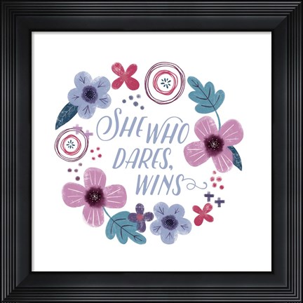 Framed Fierce Girl II Dares Print