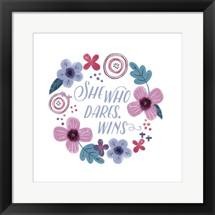 Framed Fierce Girl II Dares Print