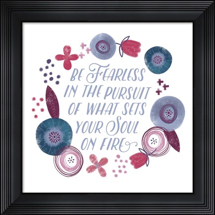 Framed Fierce Girl IV Fearless Print
