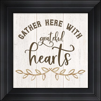 Framed Farm Life IV Grateful Hearts Print