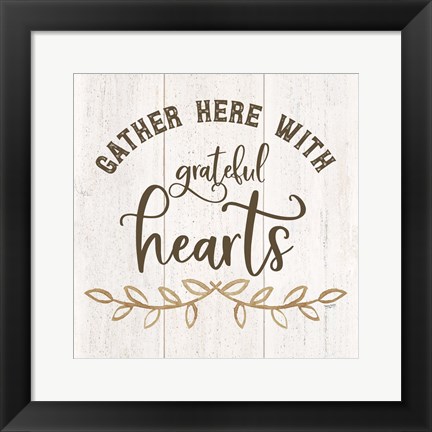 Framed Farm Life IV Grateful Hearts Print