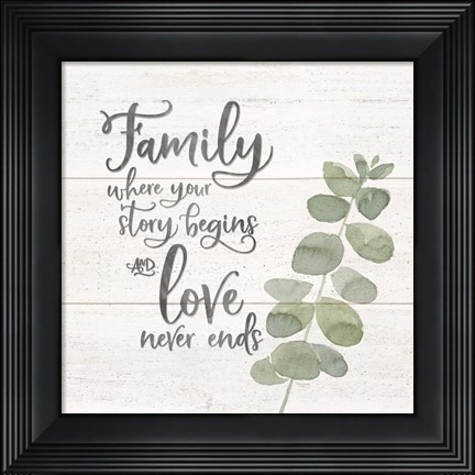 Framed Natural Inspiration Family square Print