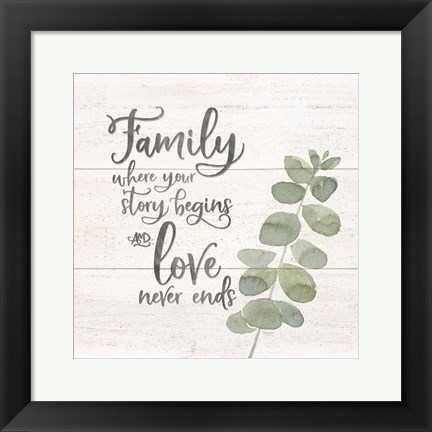 Framed Natural Inspiration Family square Print