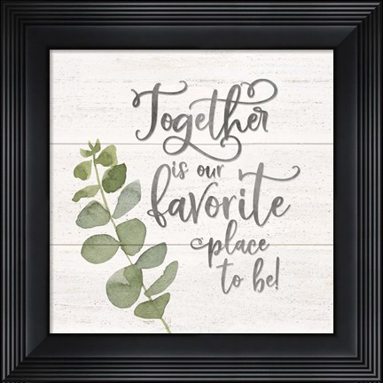 Framed Natural Inspiration Together square Print
