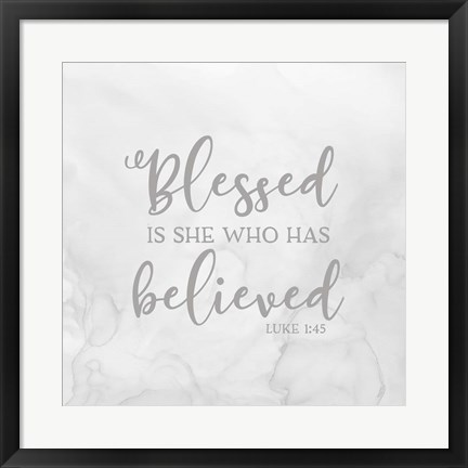 Framed Girl Inspired -Blessed Print