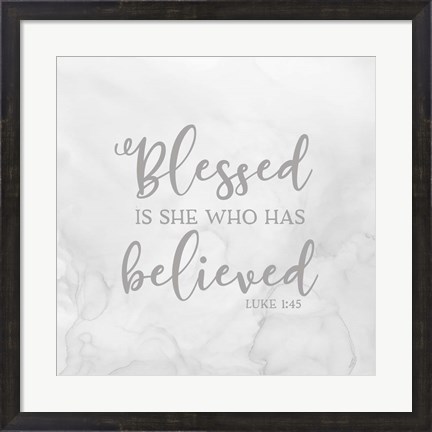 Framed Girl Inspired -Blessed Print