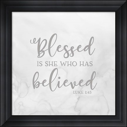 Framed Girl Inspired -Blessed Print