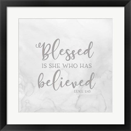 Framed Girl Inspired -Blessed Print