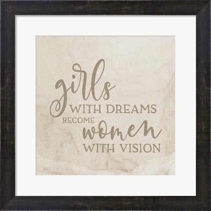 Framed Girl Inspired-Dreams Print