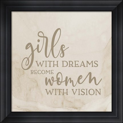 Framed Girl Inspired-Dreams Print