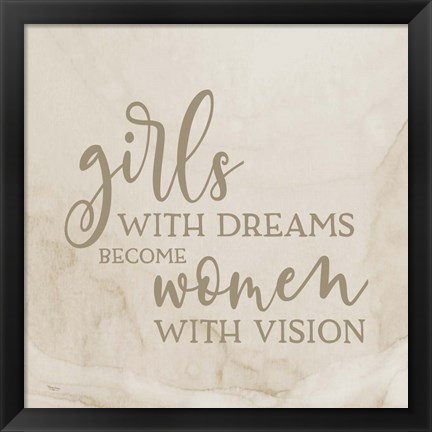 Framed Girl Inspired-Dreams Print