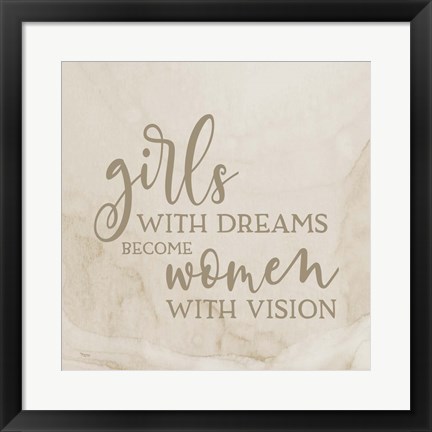 Framed Girl Inspired-Dreams Print