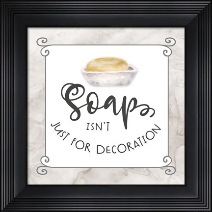 Framed Bath Humor Soap Print