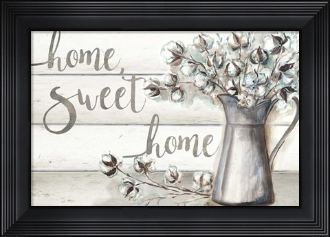 Framed Farmhouse Cotton Home Sweet Home Print