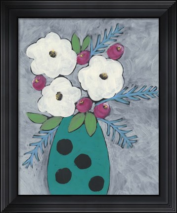 Framed Floral Frolic II Print