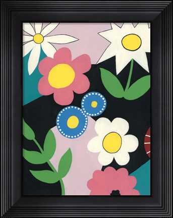 Framed Vivid Blossoms II Print