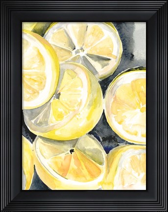 Framed Lemon Slices I Print
