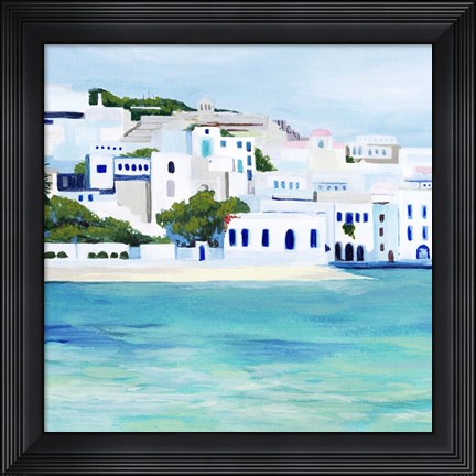 Framed Mykonos I Print