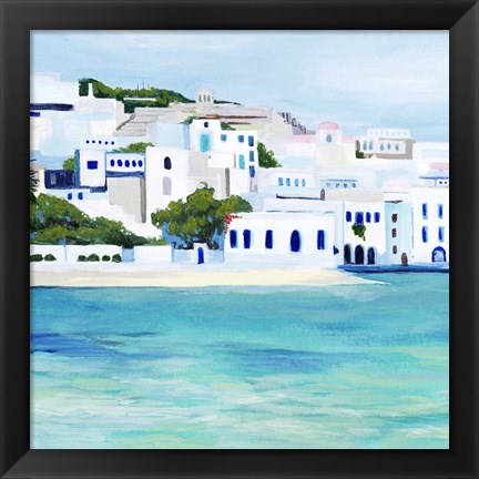 Framed Mykonos I Print