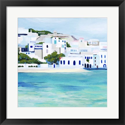 Framed Mykonos I Print