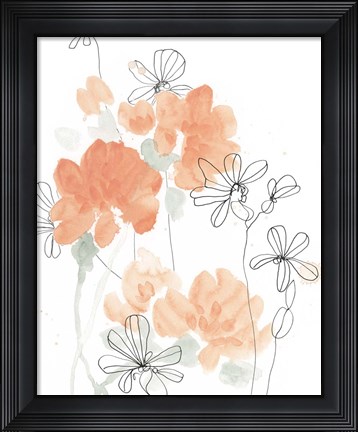 Framed Blush Peonies I Print
