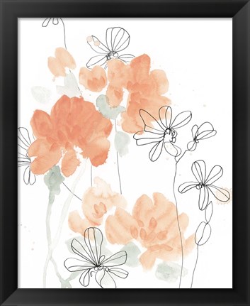 Framed Blush Peonies I Print