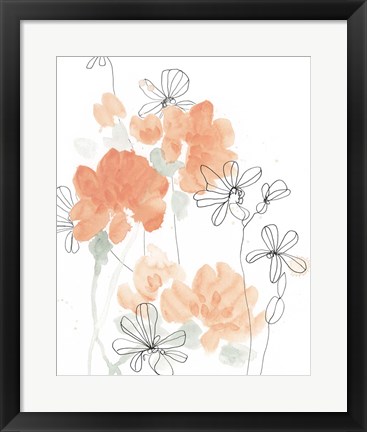 Framed Blush Peonies I Print