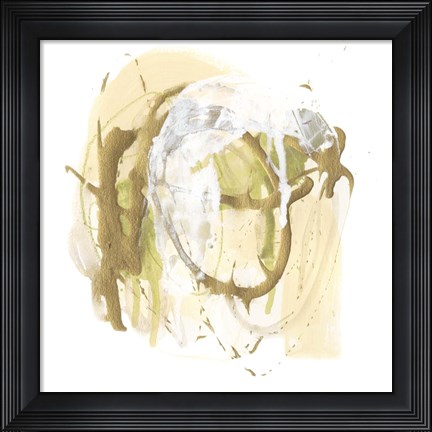 Framed Moss Gold I Print