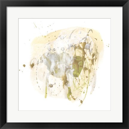 Framed Moss Gold II Print