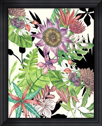 Framed Floral Paradise I Print