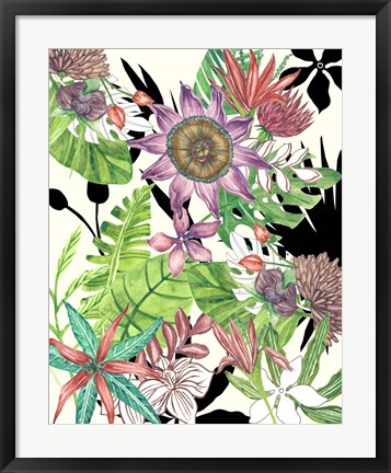 Framed Floral Paradise I Print