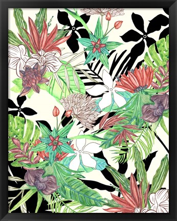 Framed Floral Paradise II Print