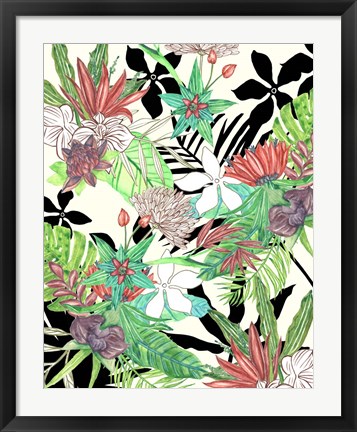 Framed Floral Paradise II Print