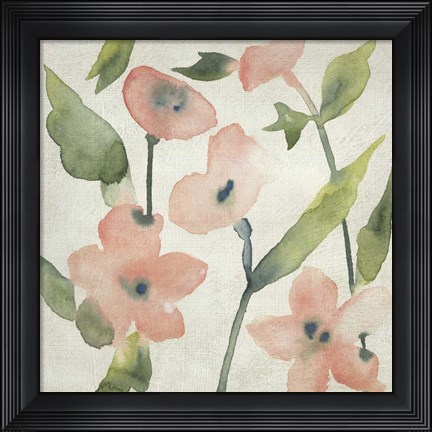 Framed Blush Pink Blooms I Print