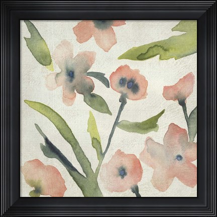 Framed Blush Pink Blooms II Print