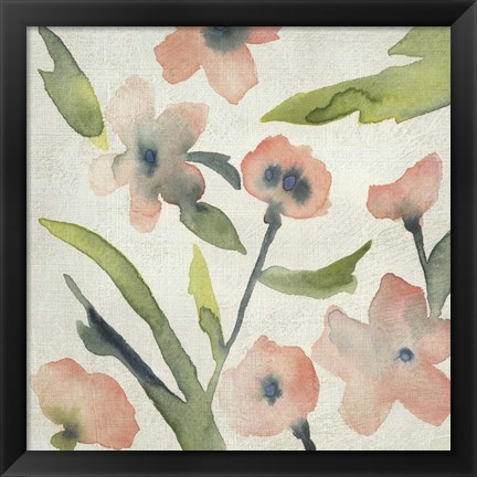 Framed Blush Pink Blooms II Print